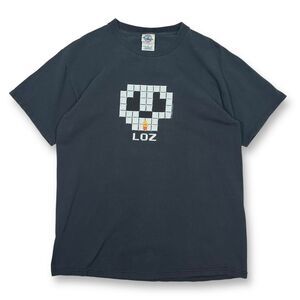 Vintage LOZ Pixel Art Gaming T-Shirt Retro‎ 8-Bit Charcoal Tee Mens Medium